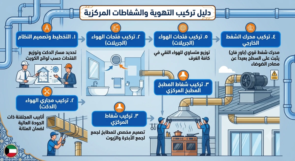 تركيب تهوية مركزية الكويت 3 تركيب تهوية مركزية الكويت